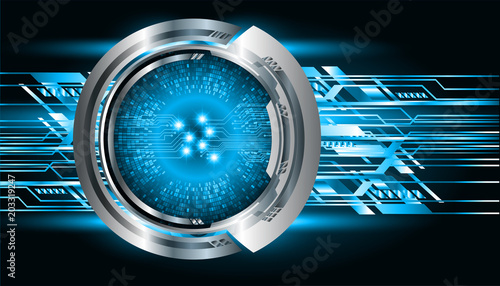 binary circuit board future technology, blue cyber security concept background, abstract hi speed digital internet.motion move blur. pixel vector