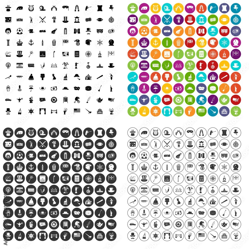 100 top hat icons set vector in 4 variant for any web design isolated on white 100 top hat icons set vector in 4 variant for any web design isolated on white