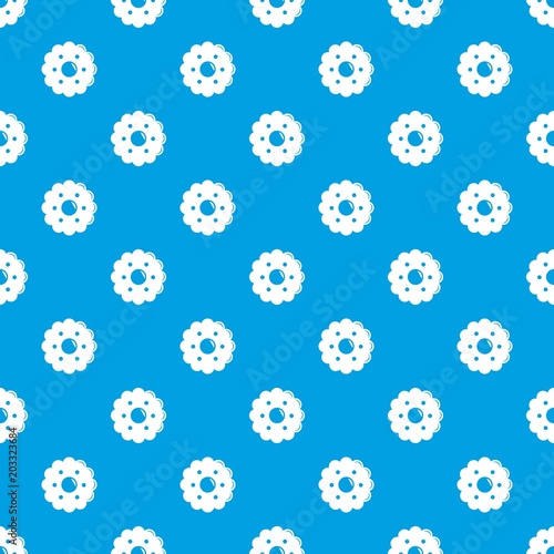 Biscuits pattern vector seamless blue repeat for any use