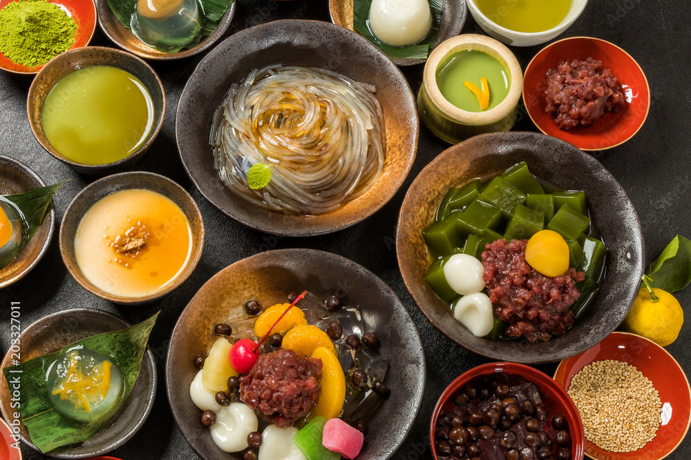 代表的な和スイーツ traditional Japanese Sweet taste desert 代表的な和スイーツ traditional Japanese Sweet taste desert