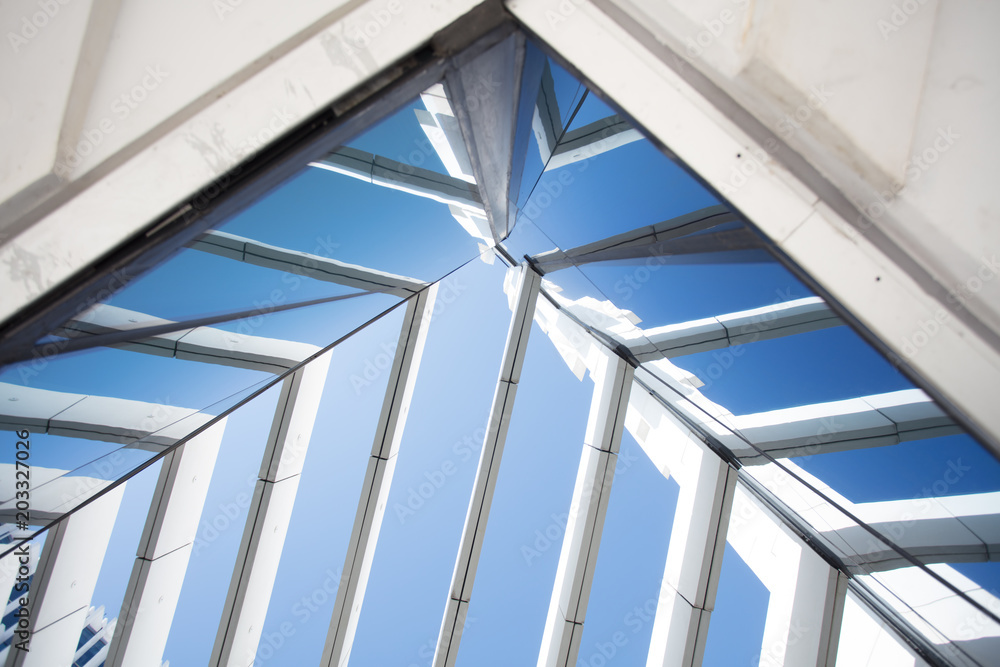 Abstract Geometric Reflection Architecture Abstract Geometric Reflection Architecture
