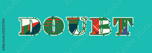 Doubt Concept Word Art Illustration