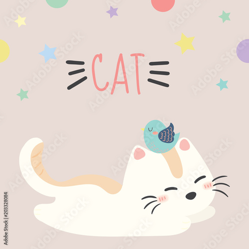 cute cat vector illustration 