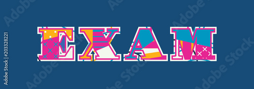 Exam Concept Word Art Illustration