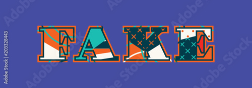 Fake Concept Word Art Illustration