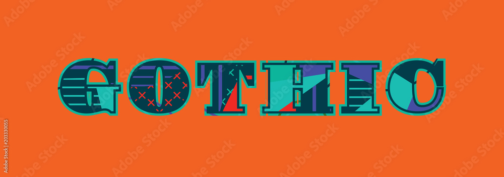 Gothic Concept Word Art Illustration Gothic Concept Word Art Illustration