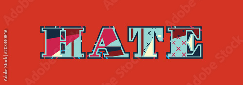 Hate Concept Word Art Illustration