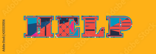 Help Concept Word Art Illustration