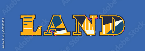 Land Concept Word Art Illustration