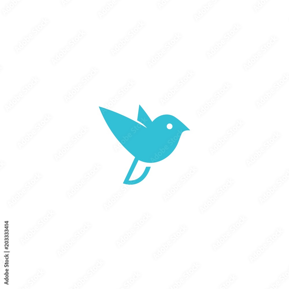 Bird Cute Animal Fly Silhouette Illustration Vector Logo Design Template Bird Cute Animal Fly Silhouette Illustration Vector Logo Design Template