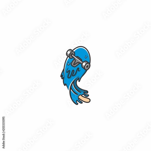 ice cream skateboard deck vector illustration