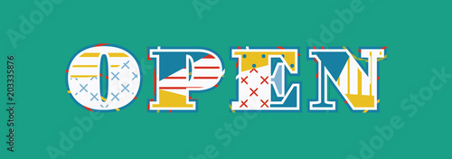 Open Concept Word Art Illustration