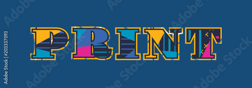 Print Concept Word Art Illustration
