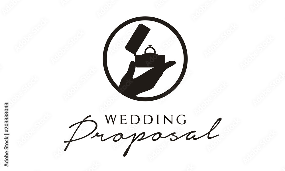 Diamond Ring Hand Wedding Marry proposal Silhouette Beauty Elegant logo design Diamond Ring Hand Wedding Marry proposal Silhouette Beauty Elegant logo design