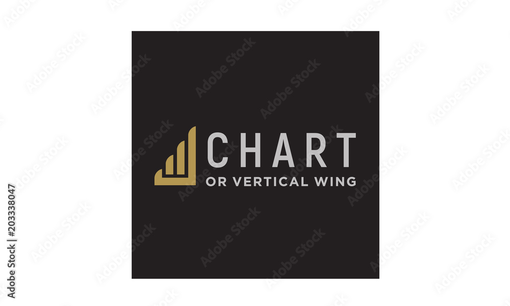 Financial Business Statistic Chart Bar Diagram Wings logo design Financial Business Statistic Chart Bar Diagram Wings logo design