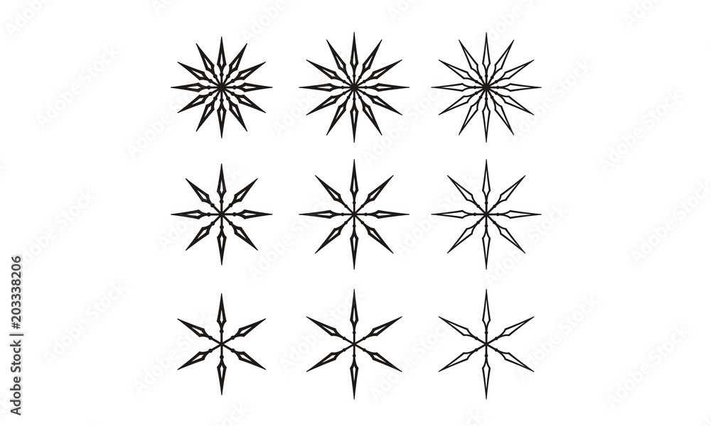 Star Clockwise symbol Star Clockwise symbol