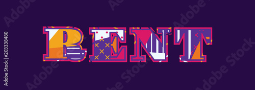 Rent Concept Word Art Illustration