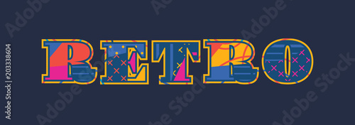 Retro Concept Word Art Illustration