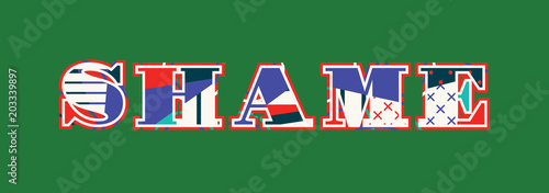Shame Concept Word Art Illustration