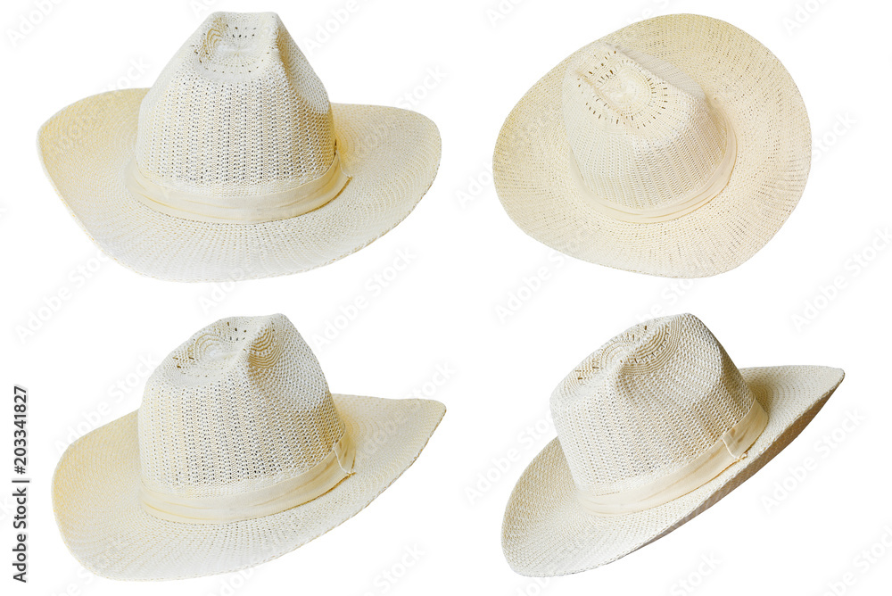 Beautiful fashion hat isolated on white