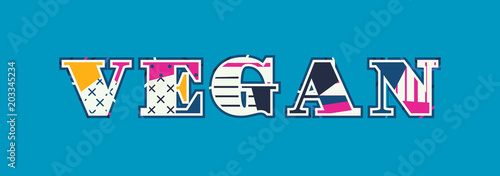 Vegan Concept Word Art Illustration