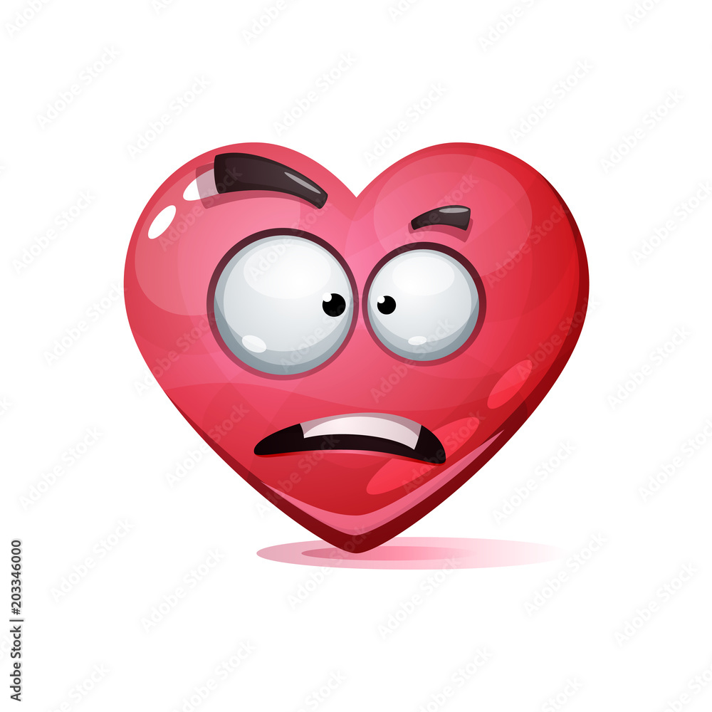 Cartoon character heart. Love smiley. Vector eps 10 Cartoon character heart. Love smiley. Vector eps 10