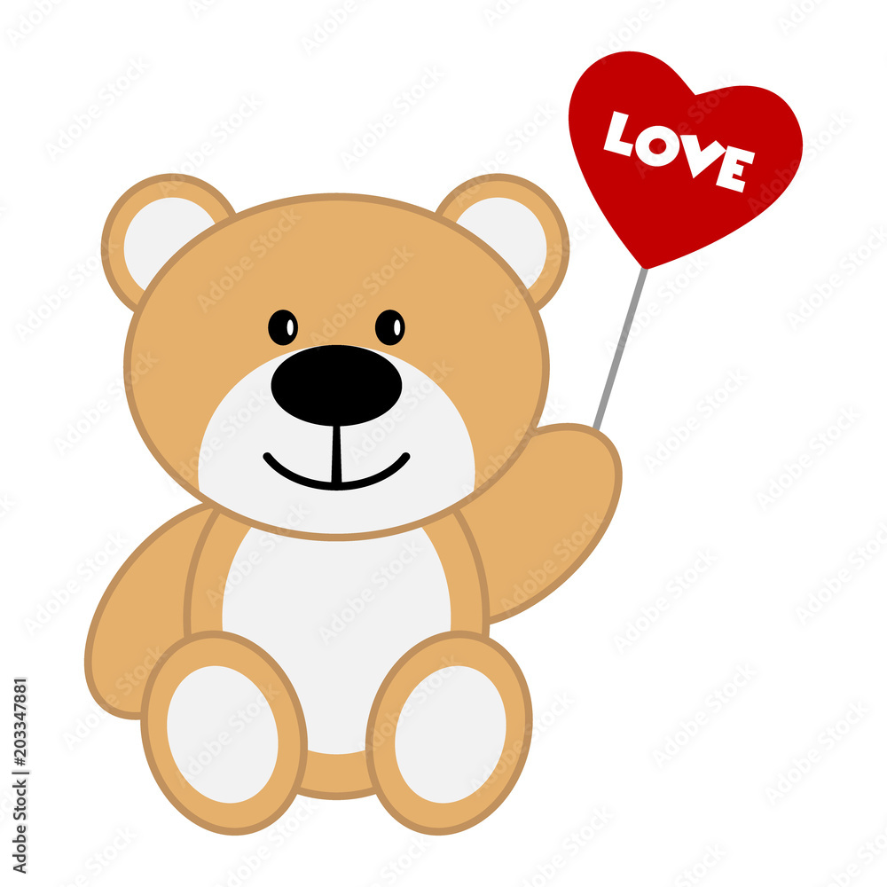 Toy bear with red heart Toy bear with red heart