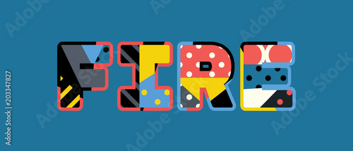 Fire Concept Word Art Illustration