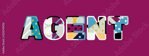 Agent Concept Word Art Illustration
