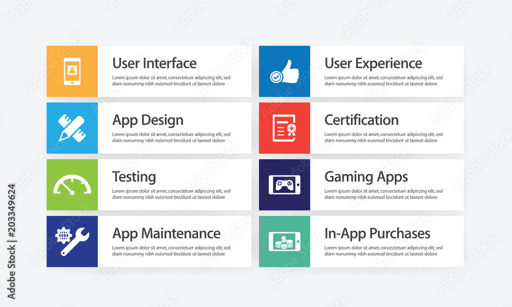 App Development Infographic Icon Set App Development Infographic Icon Set