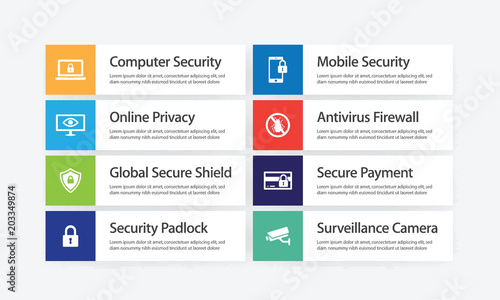 Cyber Security Infographic Icon Set