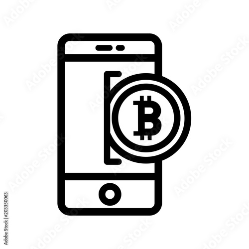 Bitcoin vector icon