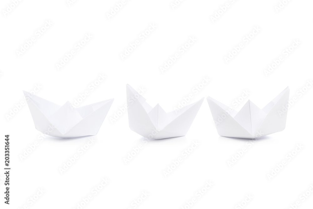 paper ships isolated on white paper ships isolated on white
