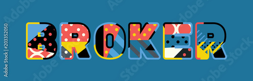 Broker Concept Word Art Illustration