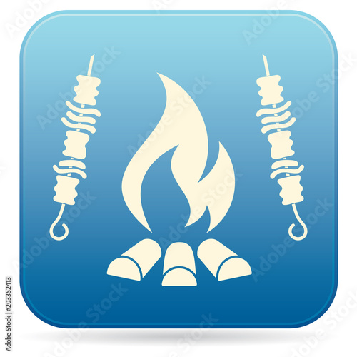Grilled kebab icon