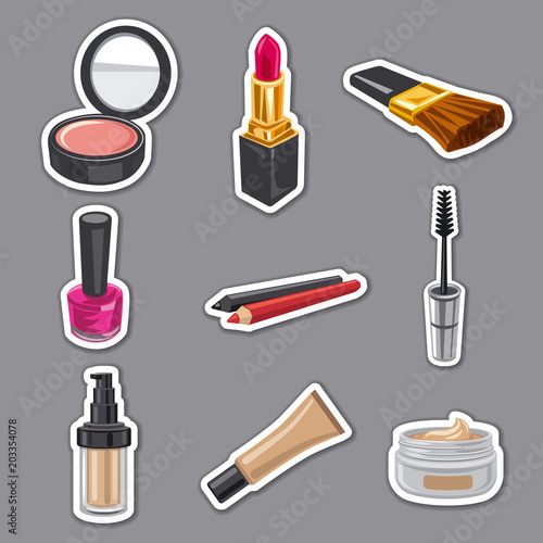 cometics and make up stickers set