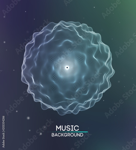 Music abstract background blue. Equalizer for music, showing sound waves with music waves, music background equalizer vector concept.