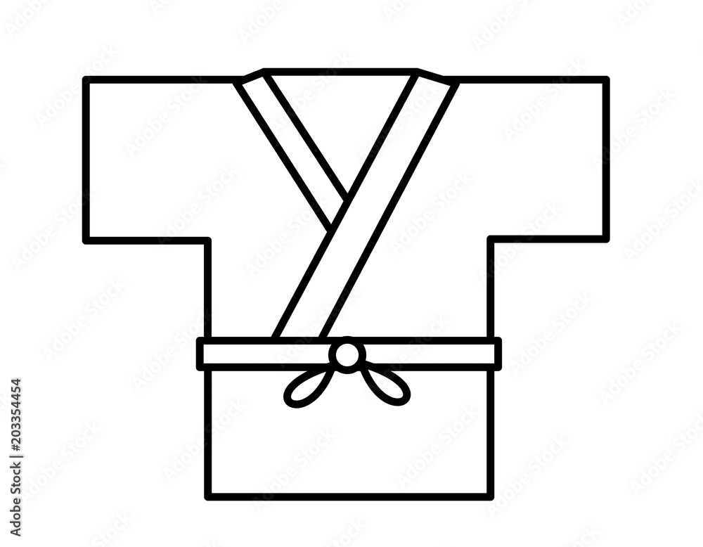 柔道着 線画 Stock イラスト Adobe Stock