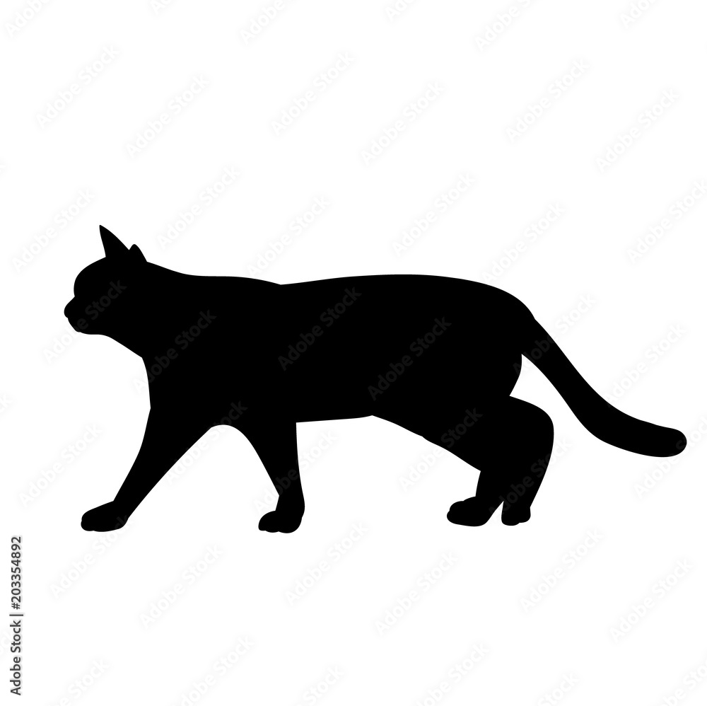 icon, silhouette cat