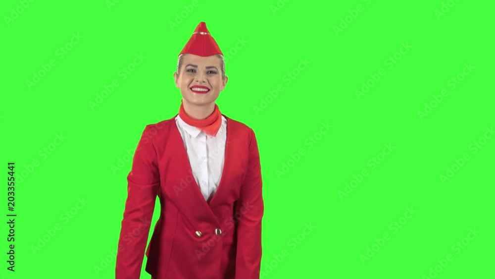 Girl is launching a paper airplane. Green screen Girl is launching a paper airplane. Green screen