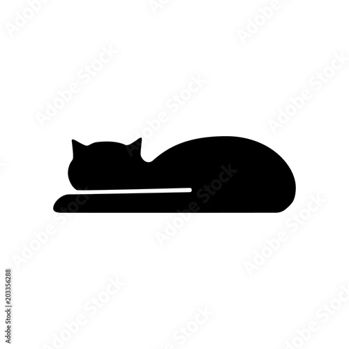 Cat, icon. Abstract concept. Vector illustration on white background.