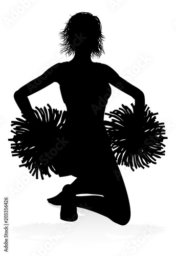 Silhouette Cheerleader photo