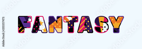 Fantasy Concept Word Art Illustration