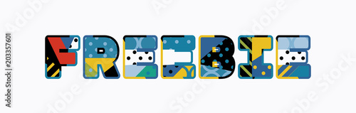 Freebie Concept Word Art Illustration