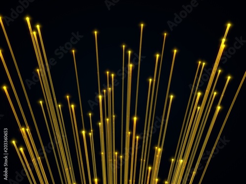 fiber optic cables. 3d illustration