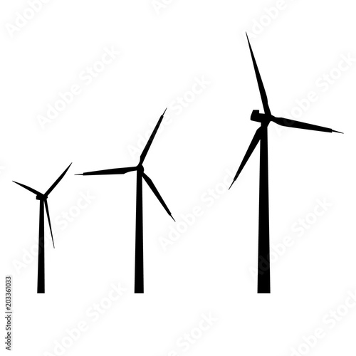 icon windmill in nature