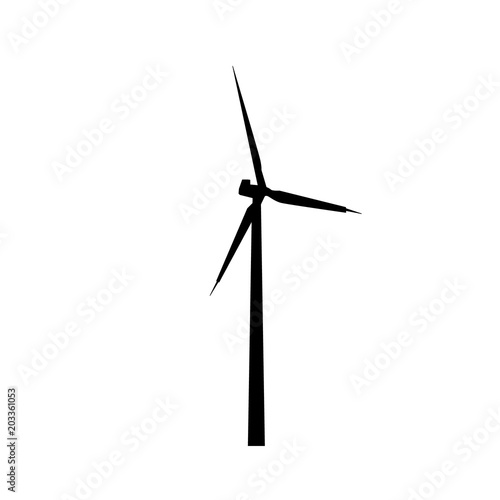  windmill silhouette, icon
