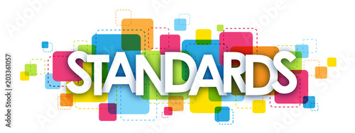 STANDARDS colourful vector letter icon