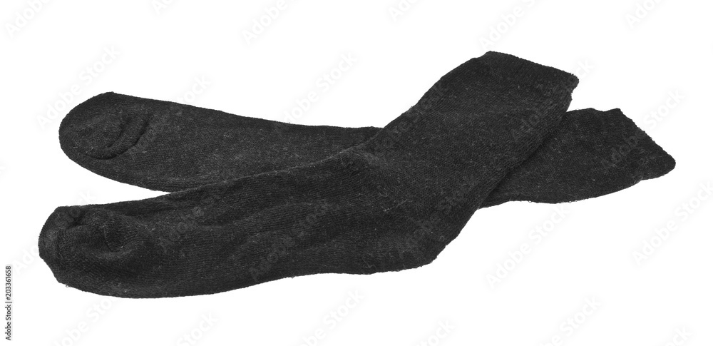 Fototapeta premium black socks isolated on white background