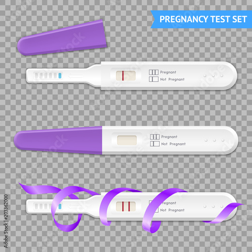 Pregnancy Tests Realistic Transparent 